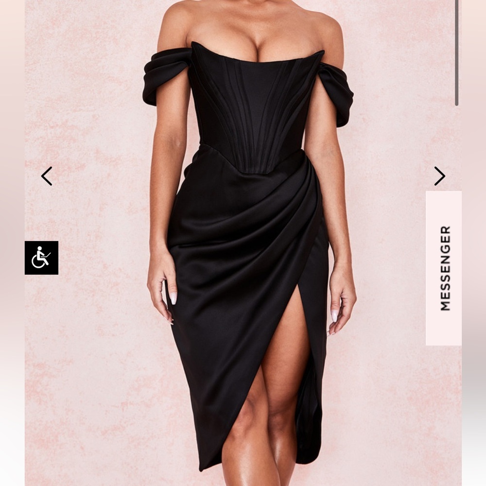NWT House of CB Loretta Black Dress